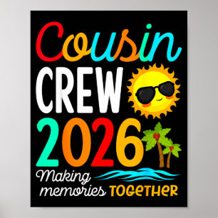 Cousin-Crew 2026 Sommerferien Strandfamilienreise Poster