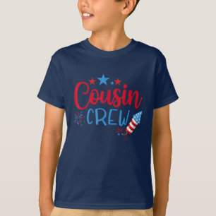 Cousin Crew 4. Juli Feuerwerk Patriotic T-Shirt