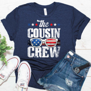 Cousin Crew 4. Juli Patriotische Amerikanerin T-Shirt