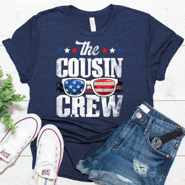 Cousin Crew 4. Juli Patriotische Amerikanerin T-Shirt (Von Creator hochgeladen)