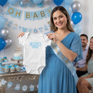 Cousin Crew Blaues Baby-T-Shirt Baby Strampler