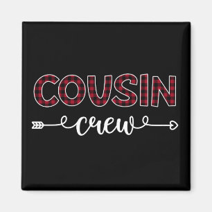 Cousin Crew Buffalo Karierte Muster Weihnachtsferi Magnet
