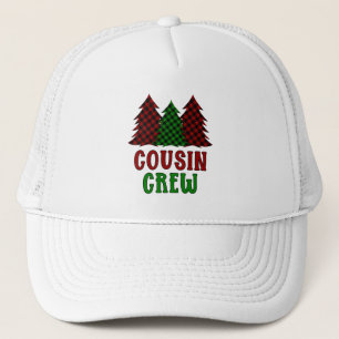 Cousin Crew Buffalo Karierter Weihnachtsbaum Truckerkappe