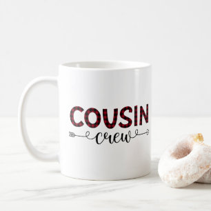 Cousin Crew Buffalo Kariertes Muster Weihnachten Kaffeetasse