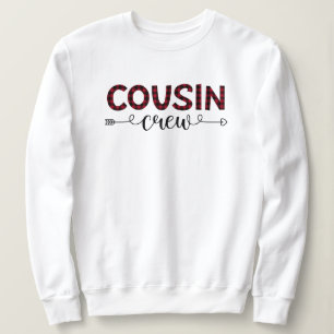 Cousin Crew Buffalo Kariertes Muster Weihnachten Sweatshirt