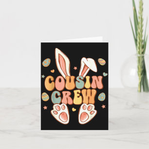 Cousin Crew Bunny Ostern-Shirts Jungen Mädchen Fam Karte