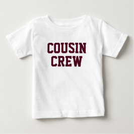 Cousin Crew | Burgundy Matching Kids Baby T-shirt
