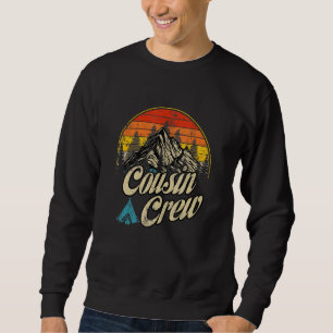 Cousin Crew Camping Outdoor Sunset Summer Camp Hik Sweatshirt