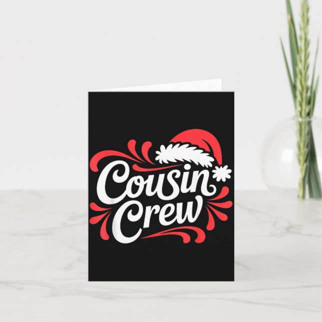 Cousin Crew Christmas Xmas Lights Family Matching  Karte (Vorderseite)