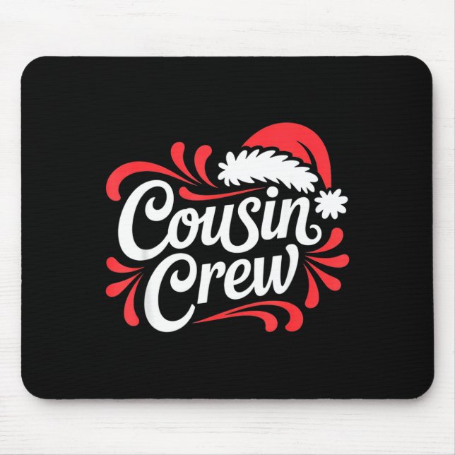 Cousin Crew Christmas Xmas Lights Family Matching  Mousepad (Vorne)