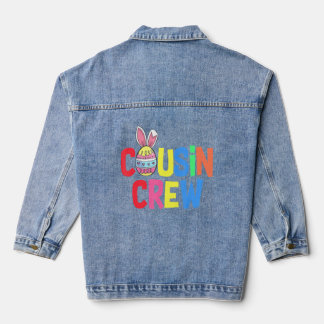 Cousin Crew Cute Bunny Rabbit Egg Matching Easter Jeansjacke