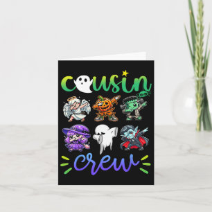 Cousin Crew Dabbing Halloween Boys Skeleton Zombie Karte