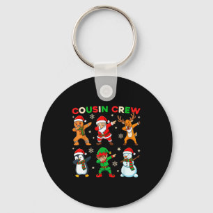 Cousin Crew Dabbing Weihnachtsmann-Elfen-Freunde W Schlüsselanhänger