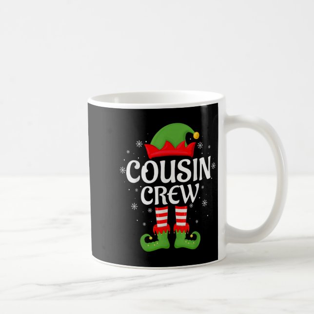 Cousin Crew Elf Xmas Matching Family Elf Squad Chr Kaffeetasse (Rechts)
