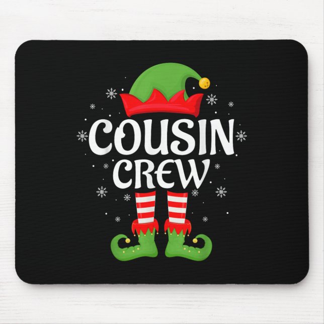 Cousin Crew Elf Xmas Matching Family Elf Squad Chr Mousepad (Vorne)