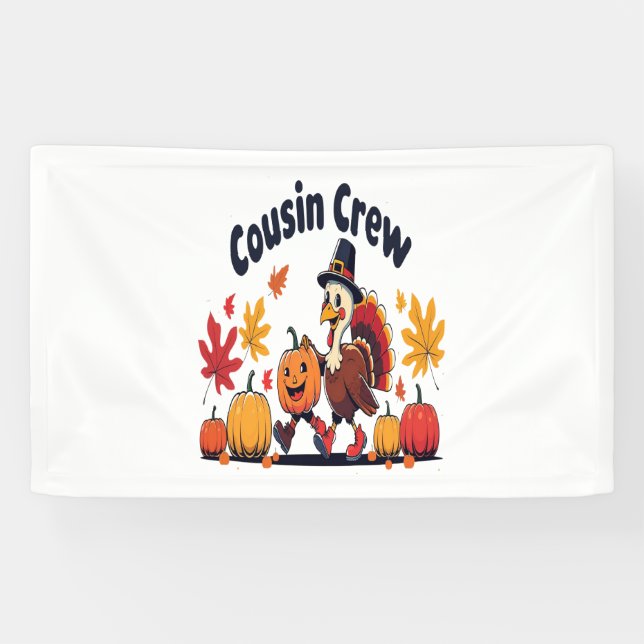 Cousin Crew Erntedank Pumpkin Banner (Horizontal)