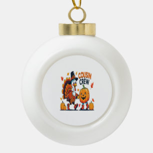 Cousin Crew Erntedank Pumpkin Keramik Kugel-Ornament