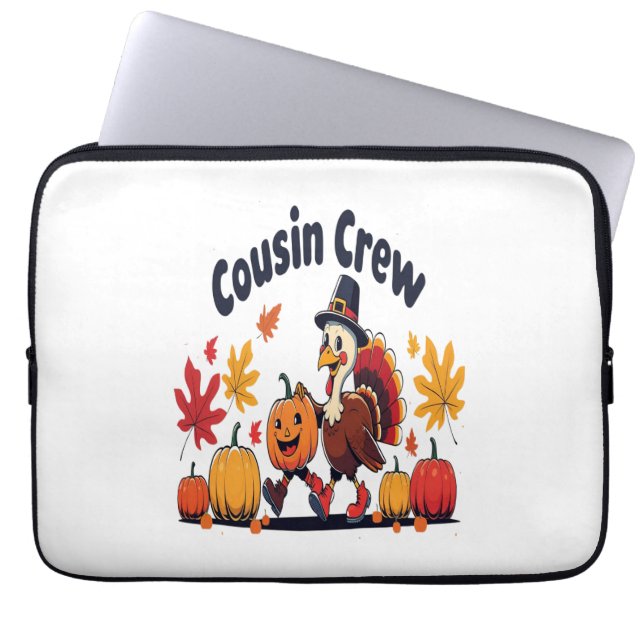 Cousin Crew Erntedank Pumpkin Laptopschutzhülle (Vorderseite)