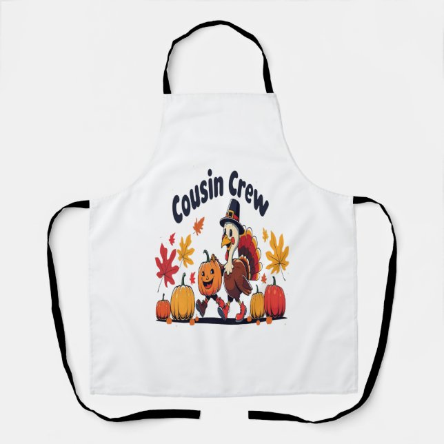 Cousin Crew Erntedank Pumpkin Schürze (Vorderseite)
