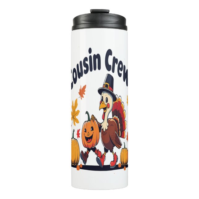 Cousin Crew Erntedank Pumpkin Thermosbecher (Vorderseite)