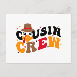 Cousin Crew Erntedankfest Feiertagspostkarte