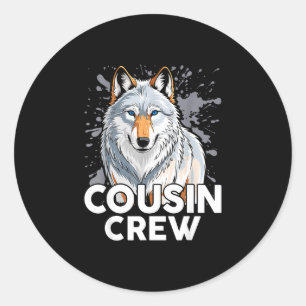 Cousin-Crew-Familientreffen passende Gruppe lustig Runder Aufkleber