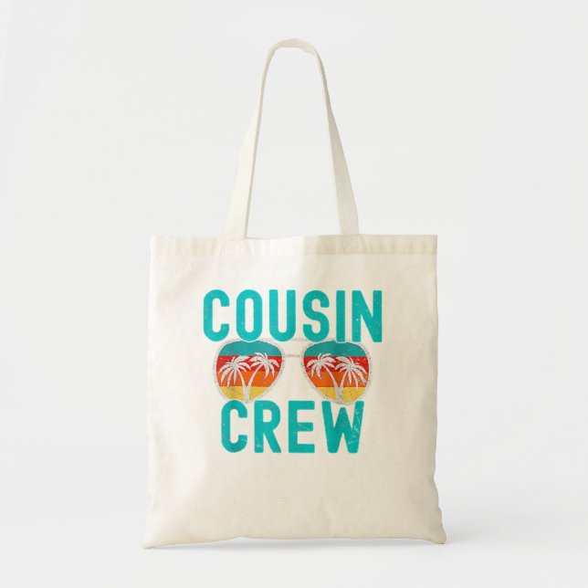 Cousin Crew Familienurlaub Sommerferien Strand Tragetasche (Vorne)