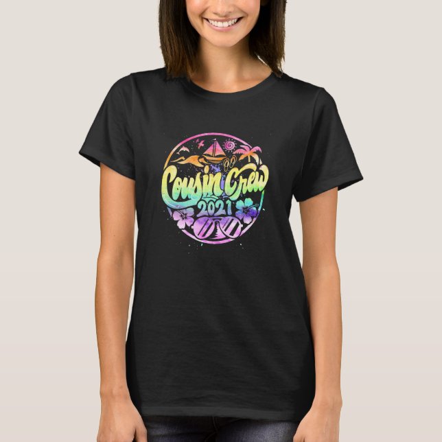 Cousin Crew Familienurlaub Sommerferien Strandkreu T-Shirt (Vorderseite)