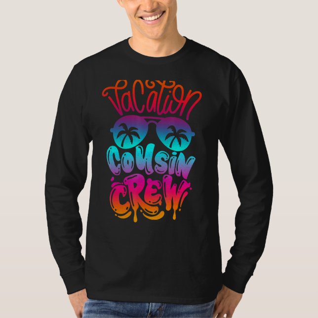 Cousin Crew Familienurlaub Sommerferien Strandkreu T-Shirt (Vorderseite)