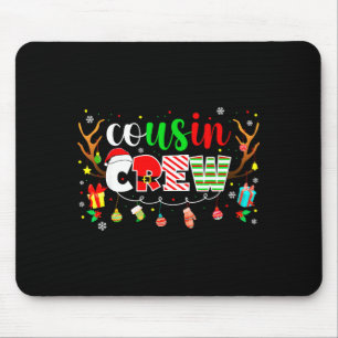 Cousin Crew Familienweihnachten 2025 passendes Xma Mousepad