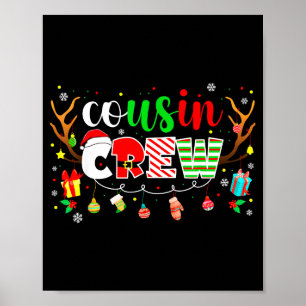 Cousin Crew Familienweihnachten 2025 passendes Xma Poster