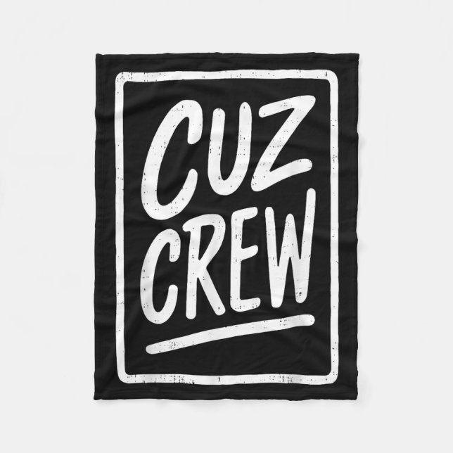 Cousin Crew Family Matching Funny Cousin Squad Tee Fleecedecke (Vorderseite)