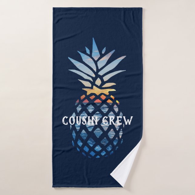 Cousin Crew Family Summer Beach Party Custom Badehandtuch (Badehandtuch)