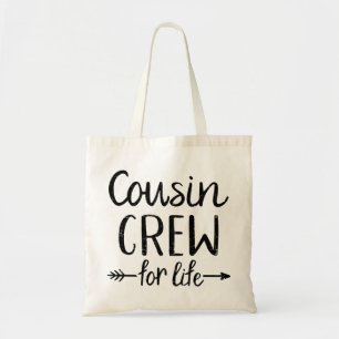 Cousin Crew für Leben Tragetasche