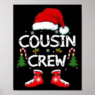 Cousin Crew Kinder Cousins Weihnachtsfamilie Match Poster