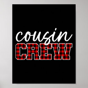 Cousin Crew Kinder Cousins Weihnachtsfamilie Match Poster