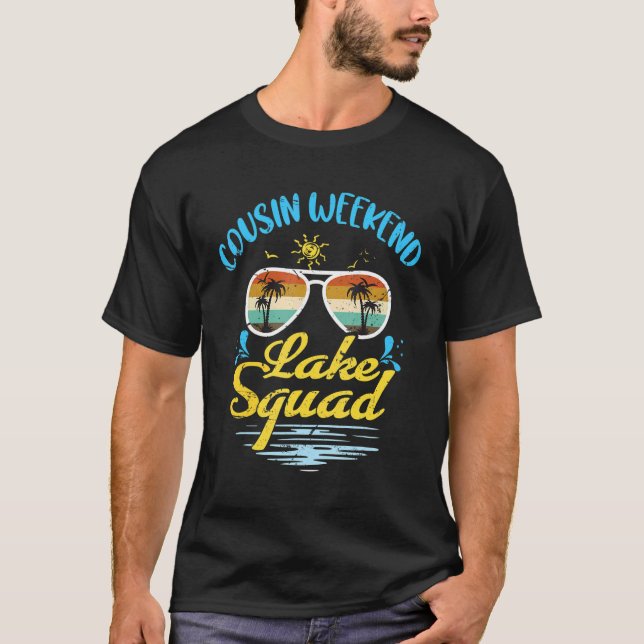 Cousin Crew Lake Squad  Family Camping Vacation T-Shirt (Vorderseite)