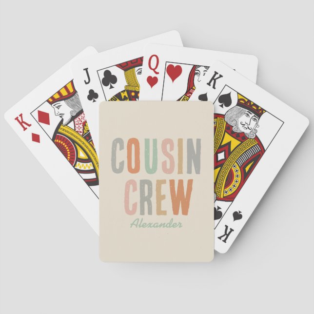 Cousin Crew Matching Boho Family Wiedersehen Spielkarten (Rückseite)