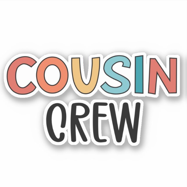 Cousin Crew Matching Cousin Niedliche Geschenke Aufkleber (Vorderseite)