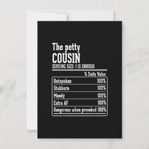 Cousin Crew Nährwertangaben der kleine Cousin Einladung