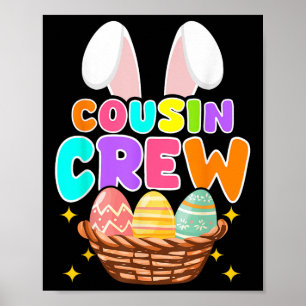 Cousin Crew Osterfamilie Matching Kinderjungen Poster