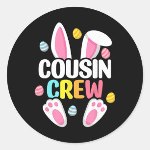 Cousin Crew Osterhase Familie passende Kleinkind B Runder Aufkleber