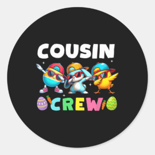 Cousin Crew Ostersonne Familienmatching Girls Boy Runder Aufkleber