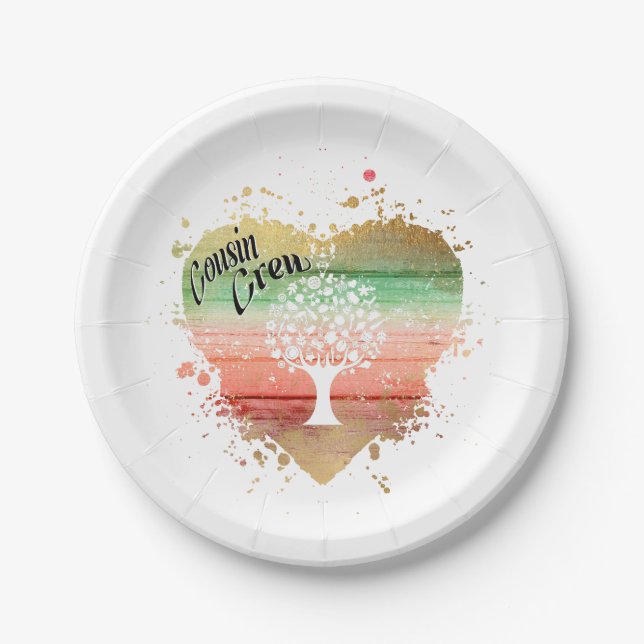 Cousin Crew Pappteller (Vorderseite)