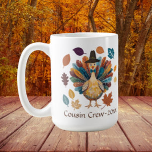 Cousin Crew Pilger Truthahn Thanksgiving Kaffeetasse