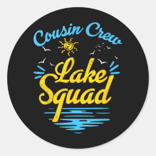 Cousin Crew Plattensee Familienurlaub Runder Aufkleber
