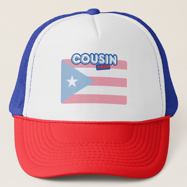 Cousin Crew Puerto Rico Truckerkappe (Vorderseite)