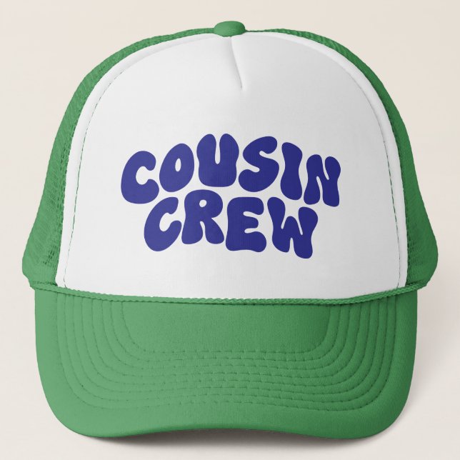 Cousin Crew Retro Family Wiedersehen Matching Cous Truckerkappe (Vorderseite)