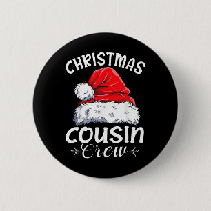 Cousin Crew Santa Familien-Weihnachts-Pyjama Button