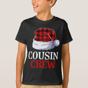 Cousin Crew Santa Kariert Buffalo Apparel Funny Ch T-Shirt